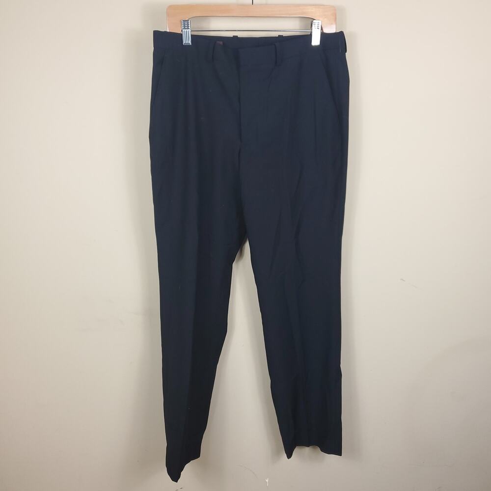 Perry Ellis Black Straight Leg Dress Pants Men's Size 33x30
